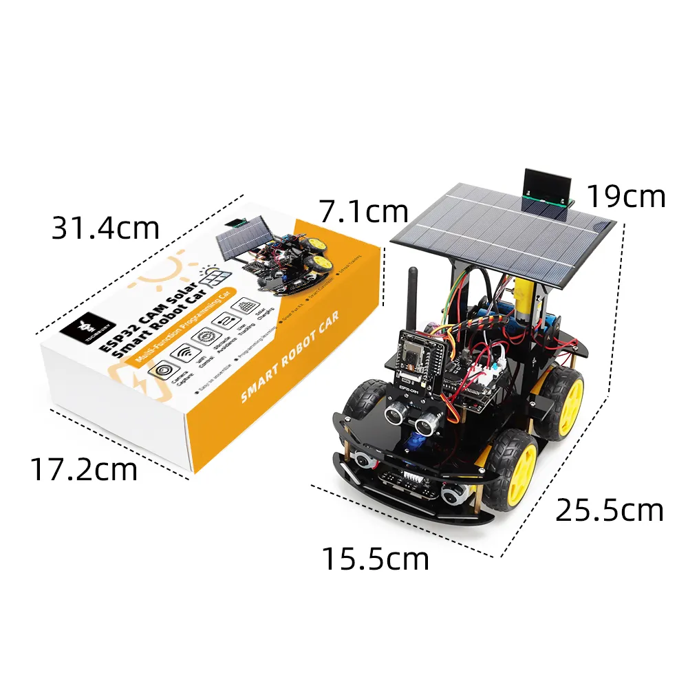 ESP32 CAM Solar Charging Smart Car Kit