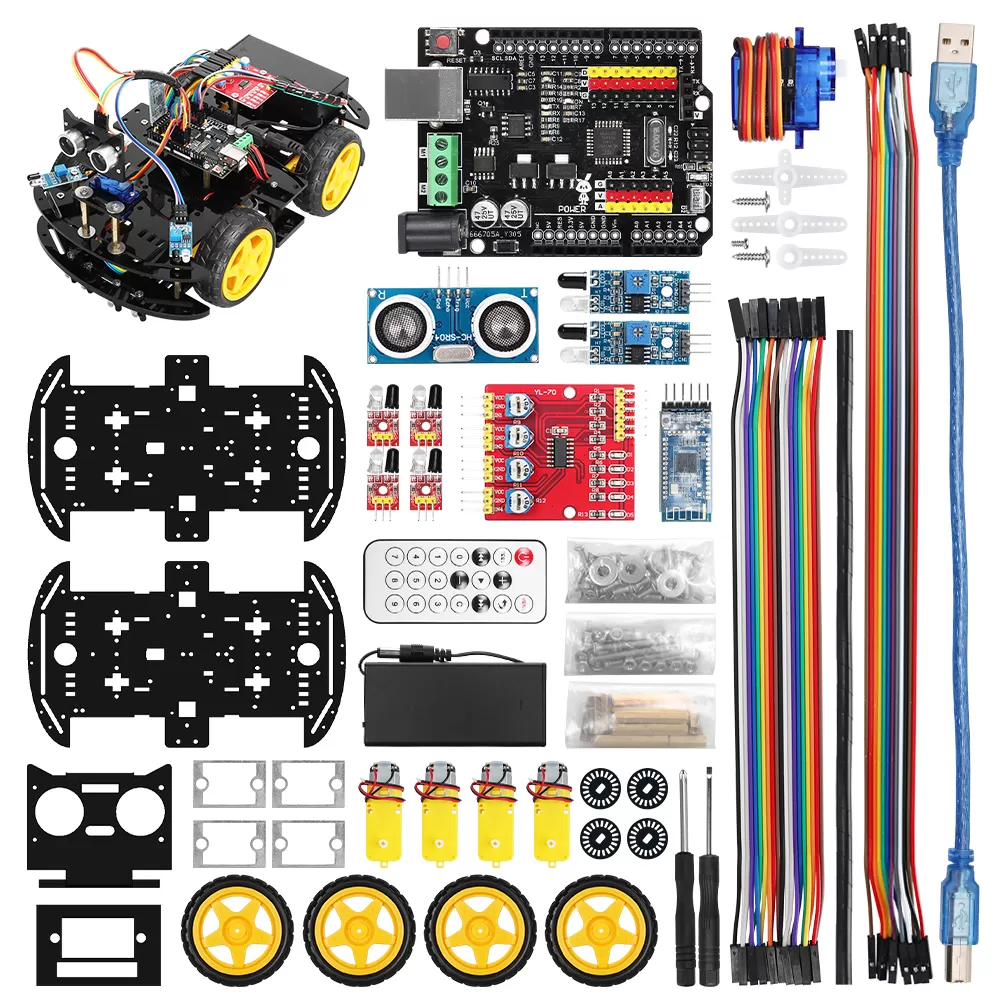 Smart Robot Car Kit For Arduino Uno R3 with App and Codes